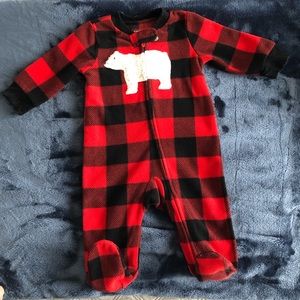 3 fleece rompers 0-3